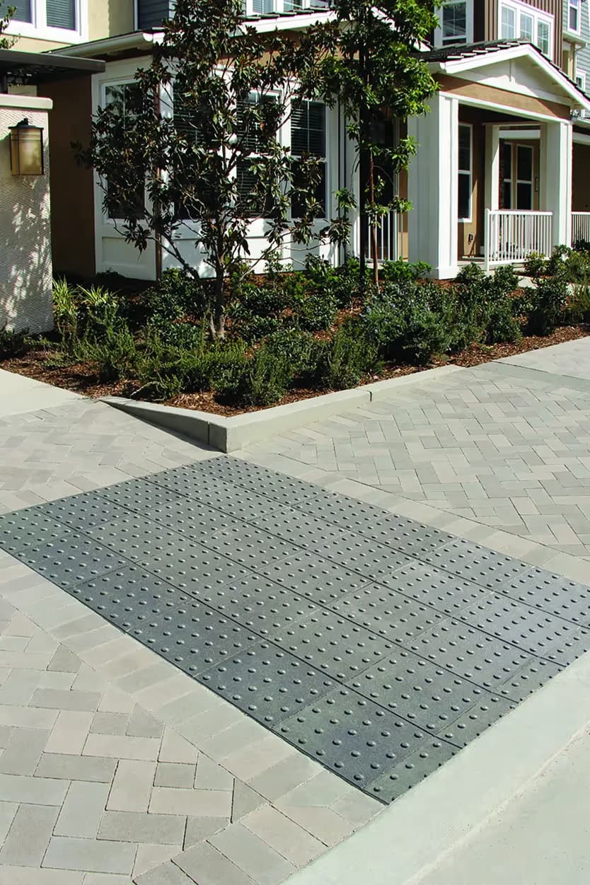 12 x 12 Truncated Domes Acker-Stone pavers installed — project 1