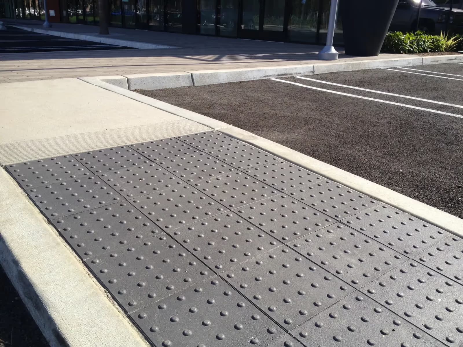 12 x 12 Truncated Domes Acker-Stone pavers installed — project 2