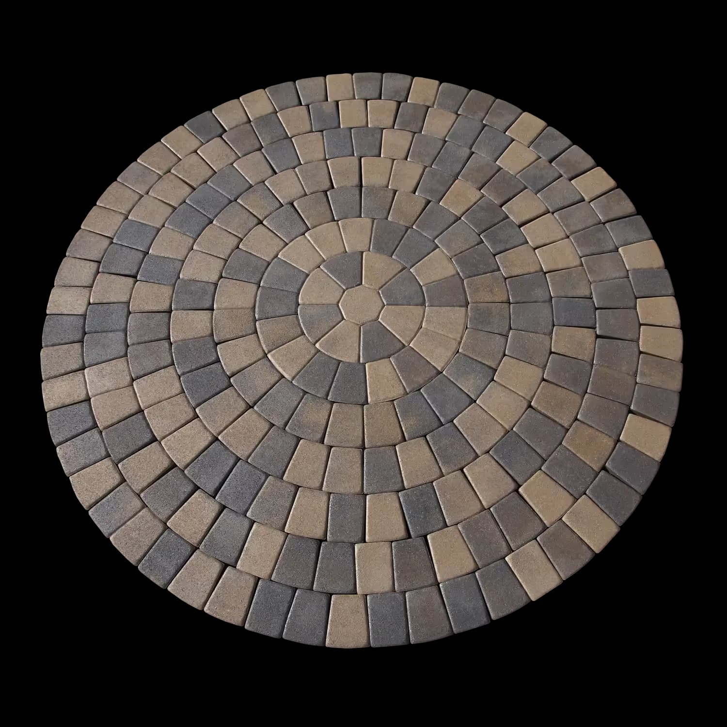 Antique Kobble Circle Kit Acker-Stone pavers installed — project 3