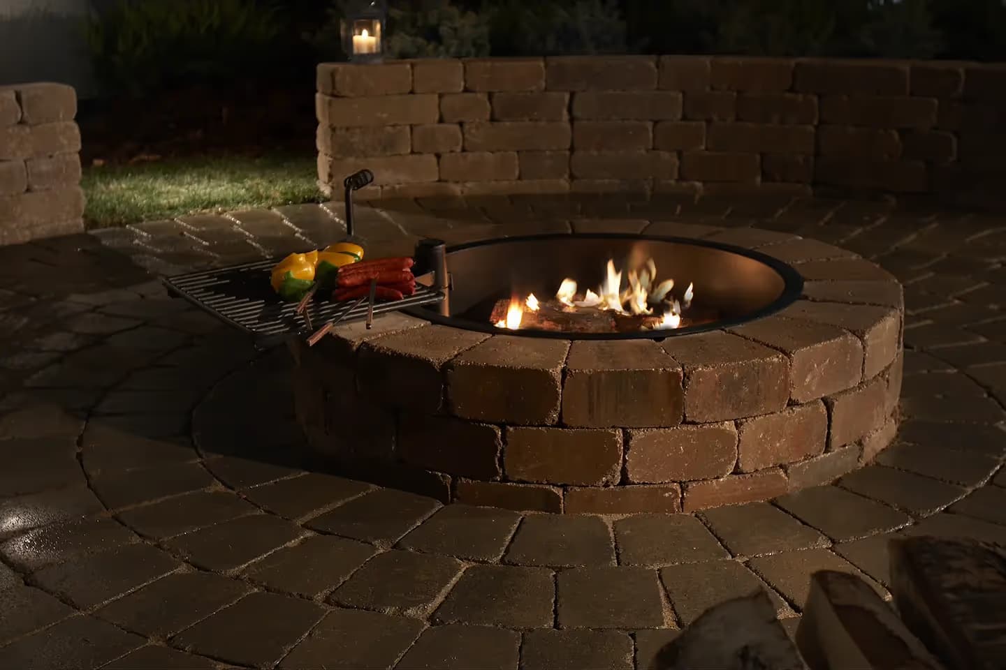 Grand Fire Ring Kit Acker-Stone pavers installed — project 1