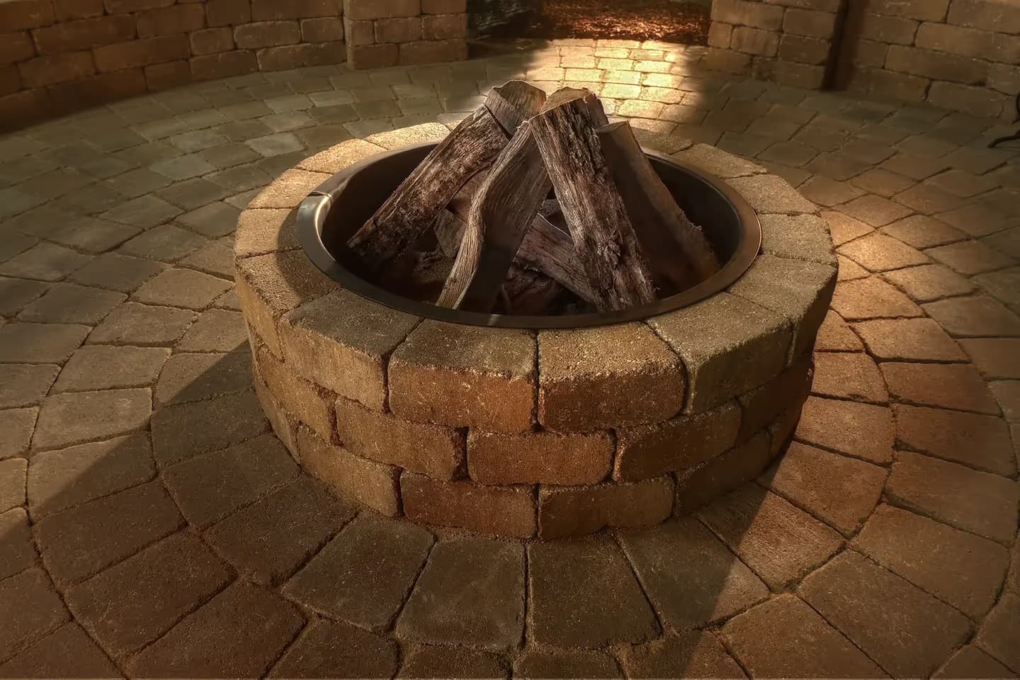 Grand Fire Ring Kit Acker-Stone pavers installed — project 2