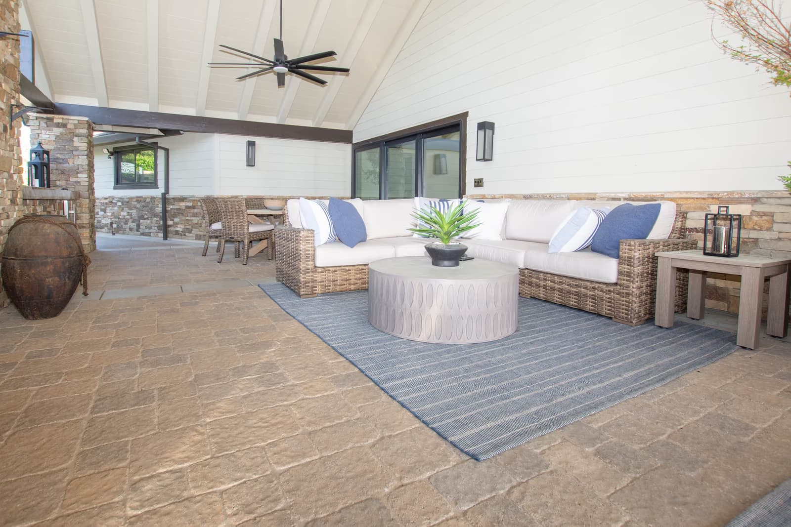 Siena Embossed 4pc Acker-Stone pavers installed — project 2