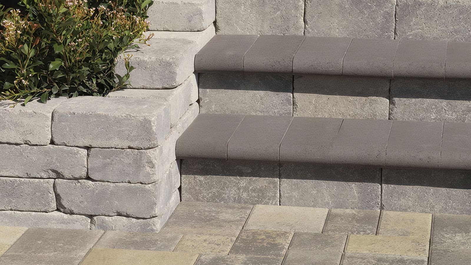 6x14 Bullnose Coping Angelus pavers installed — project 6
