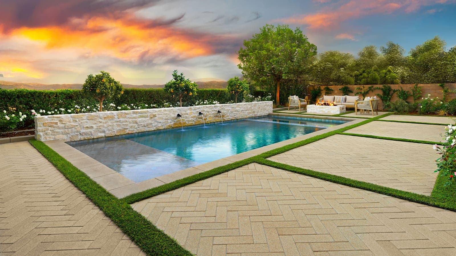80mm 4x12 Paving Stones Angelus pavers installed — project 1
