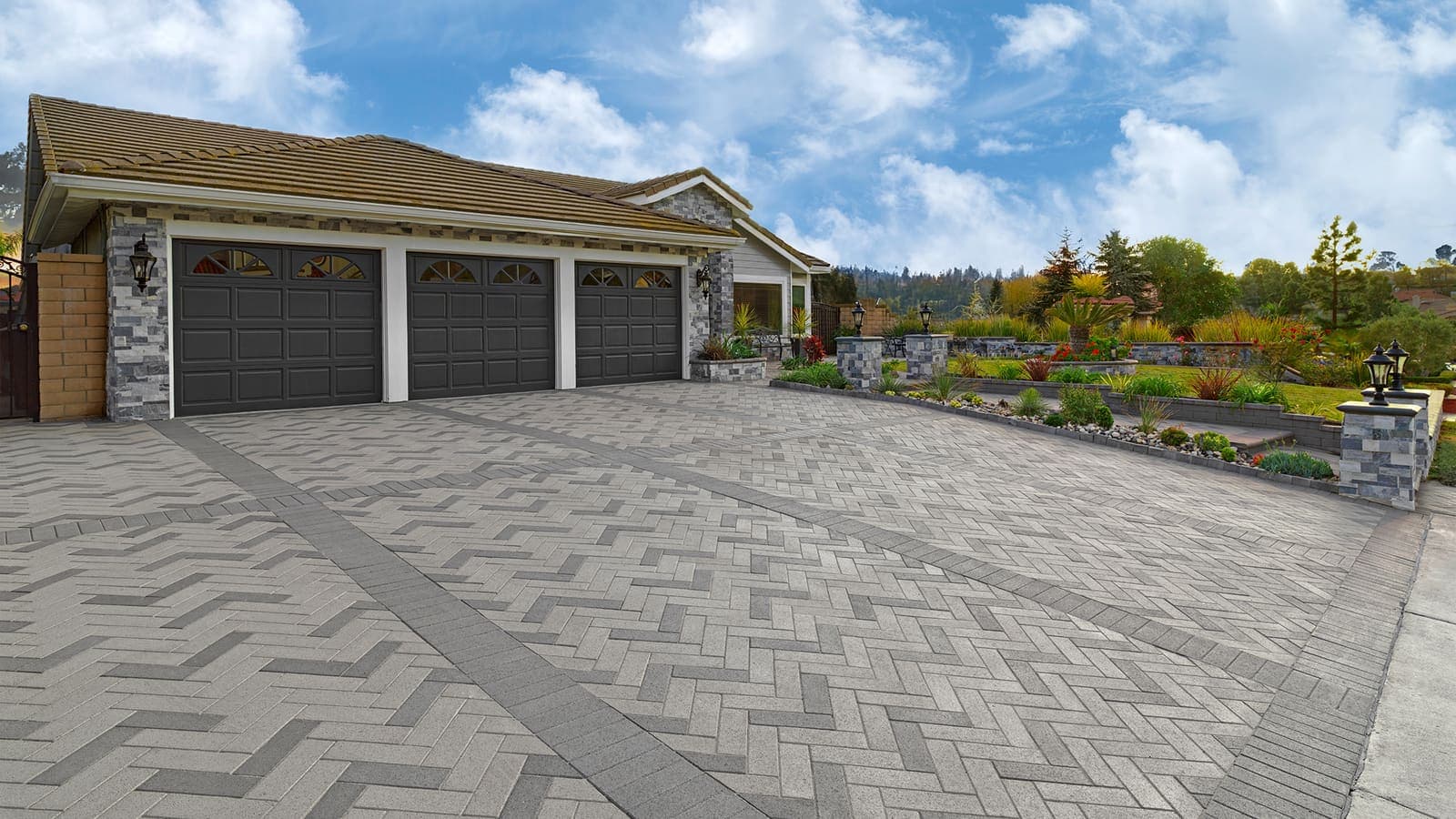 80mm 4x12 Paving Stones Angelus pavers installed — project 2