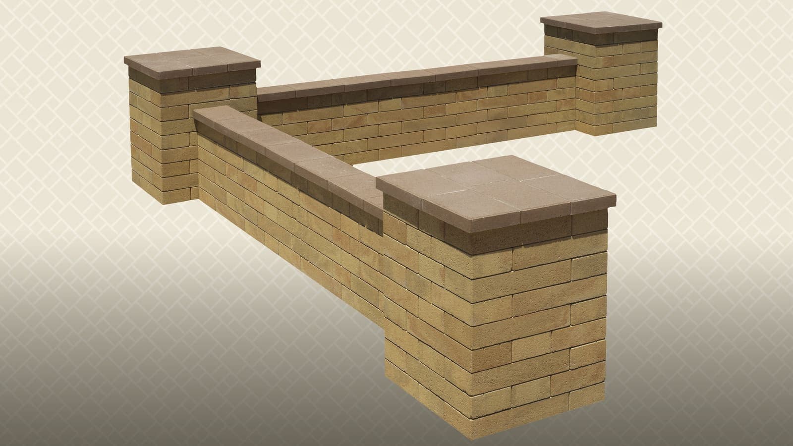 Bastione Wall Stone™ & Wall Cap Angelus pavers installed — project 2