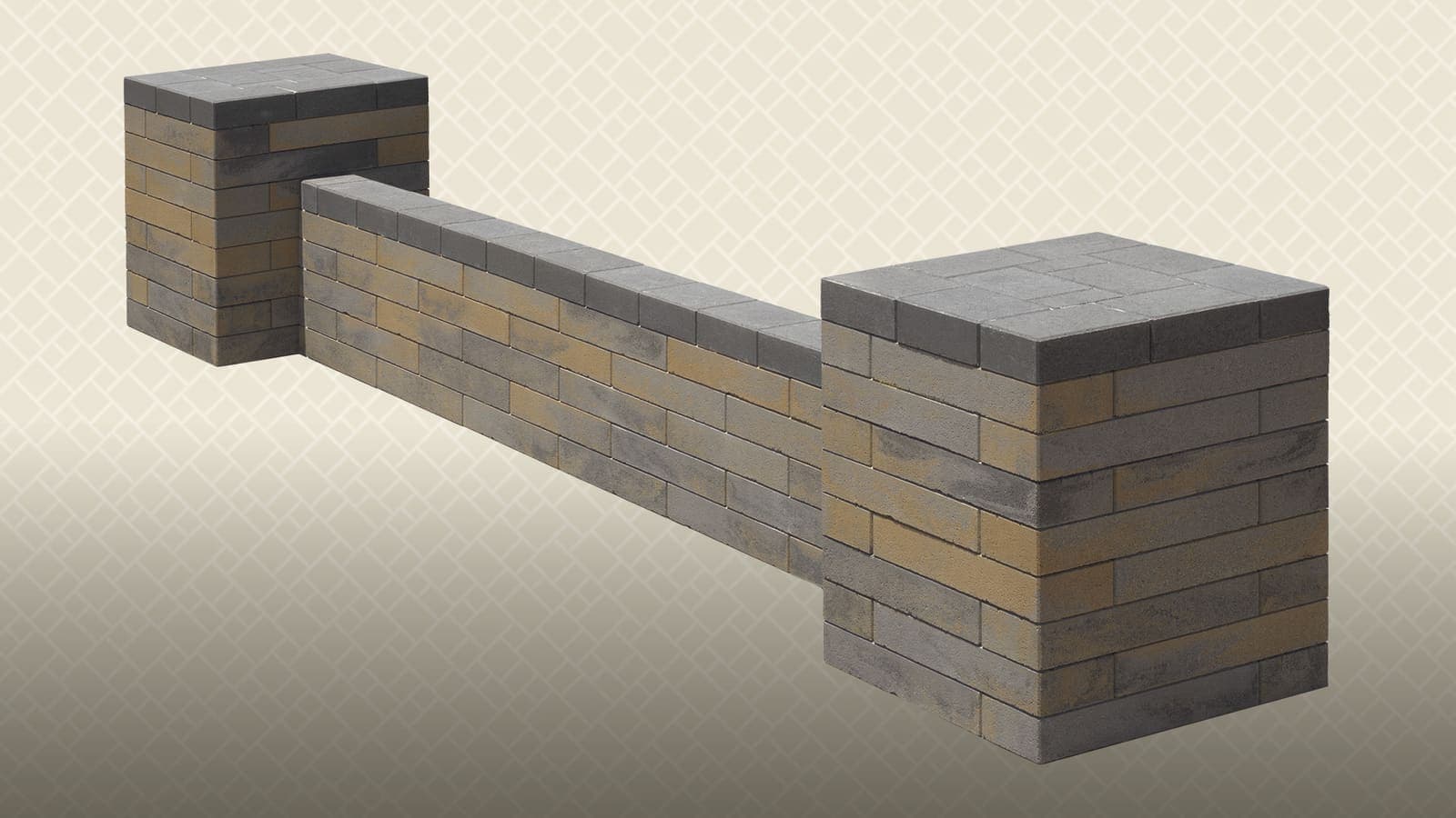 Bastione Wall Stone™ & Wall Cap Angelus pavers installed — project 6