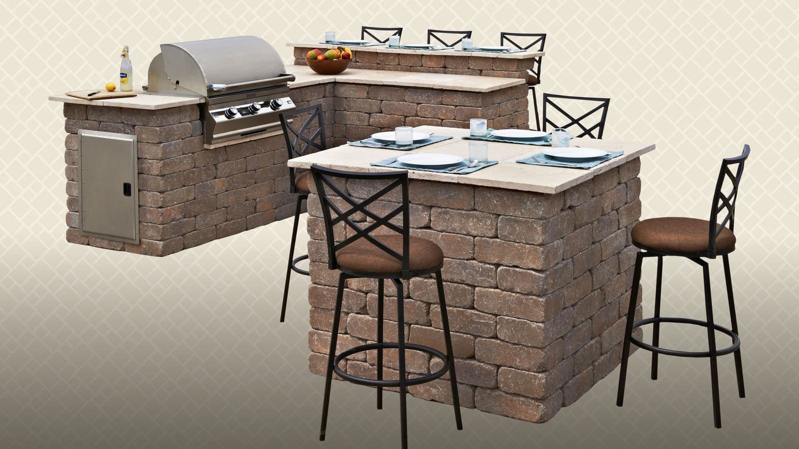BBQs, Firepits & Tables Angelus pavers installed — project 11