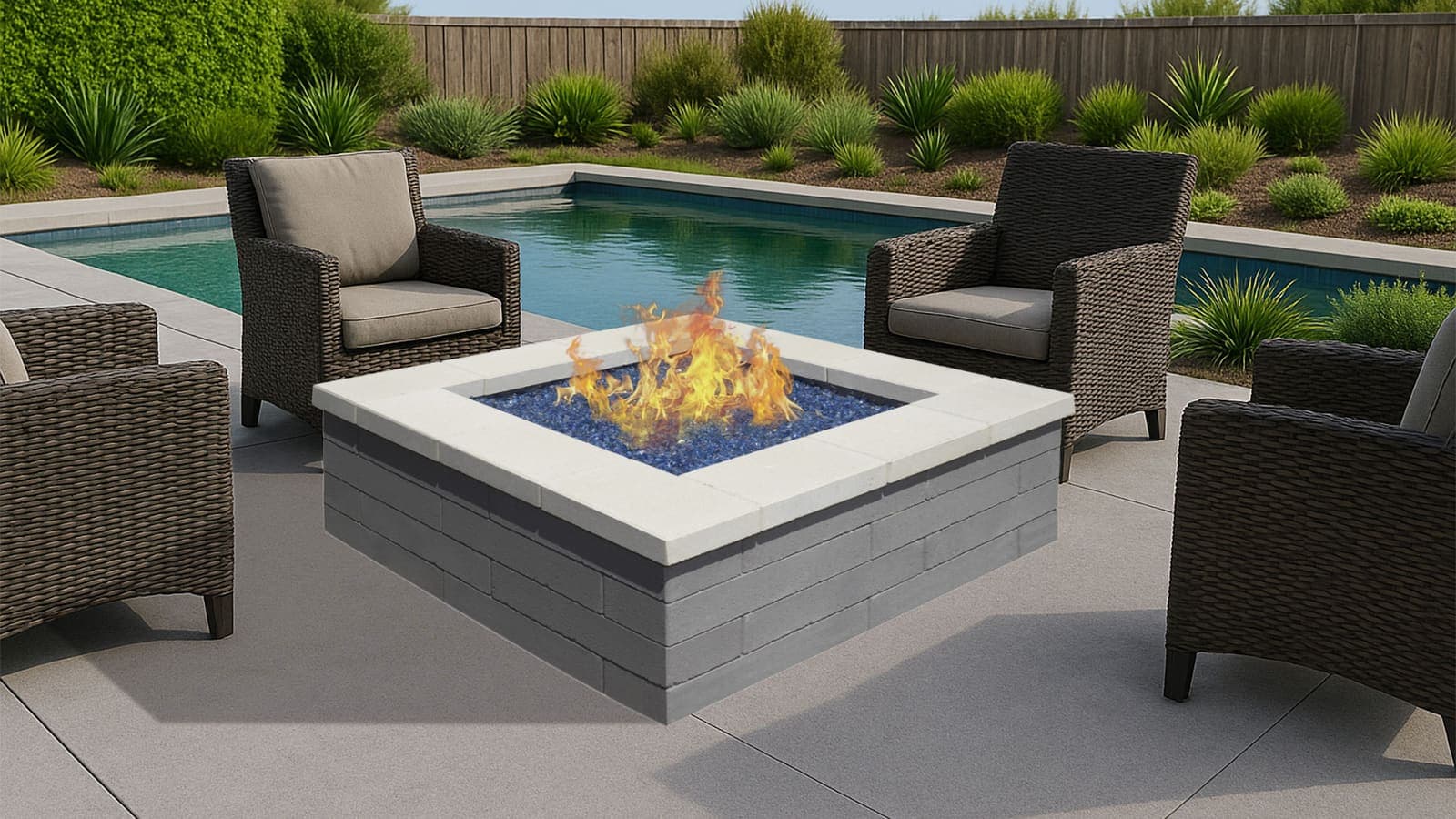 BBQs, Firepits & Tables Angelus pavers installed — project 4