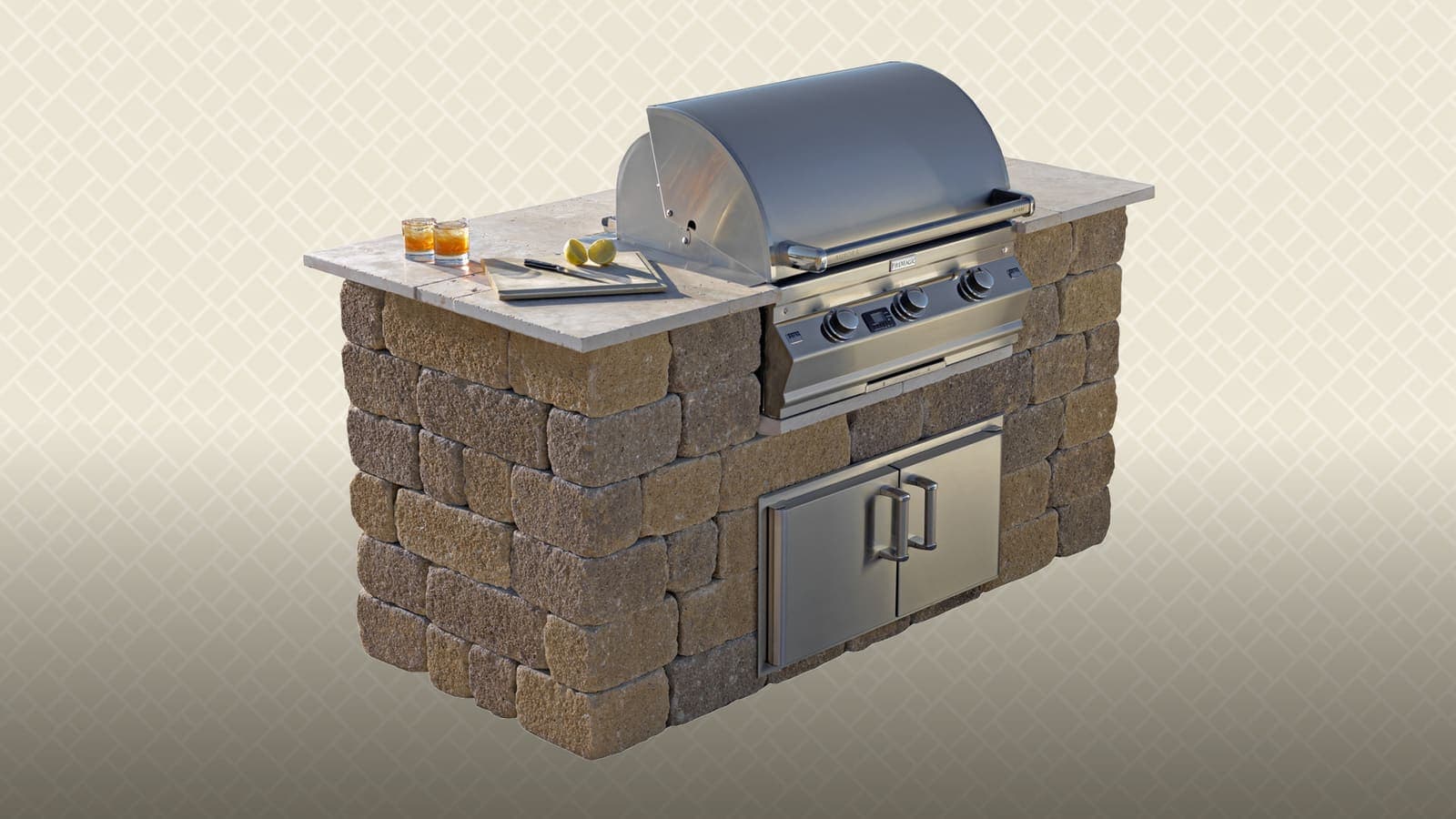 BBQs, Firepits & Tables Angelus pavers installed — project 7