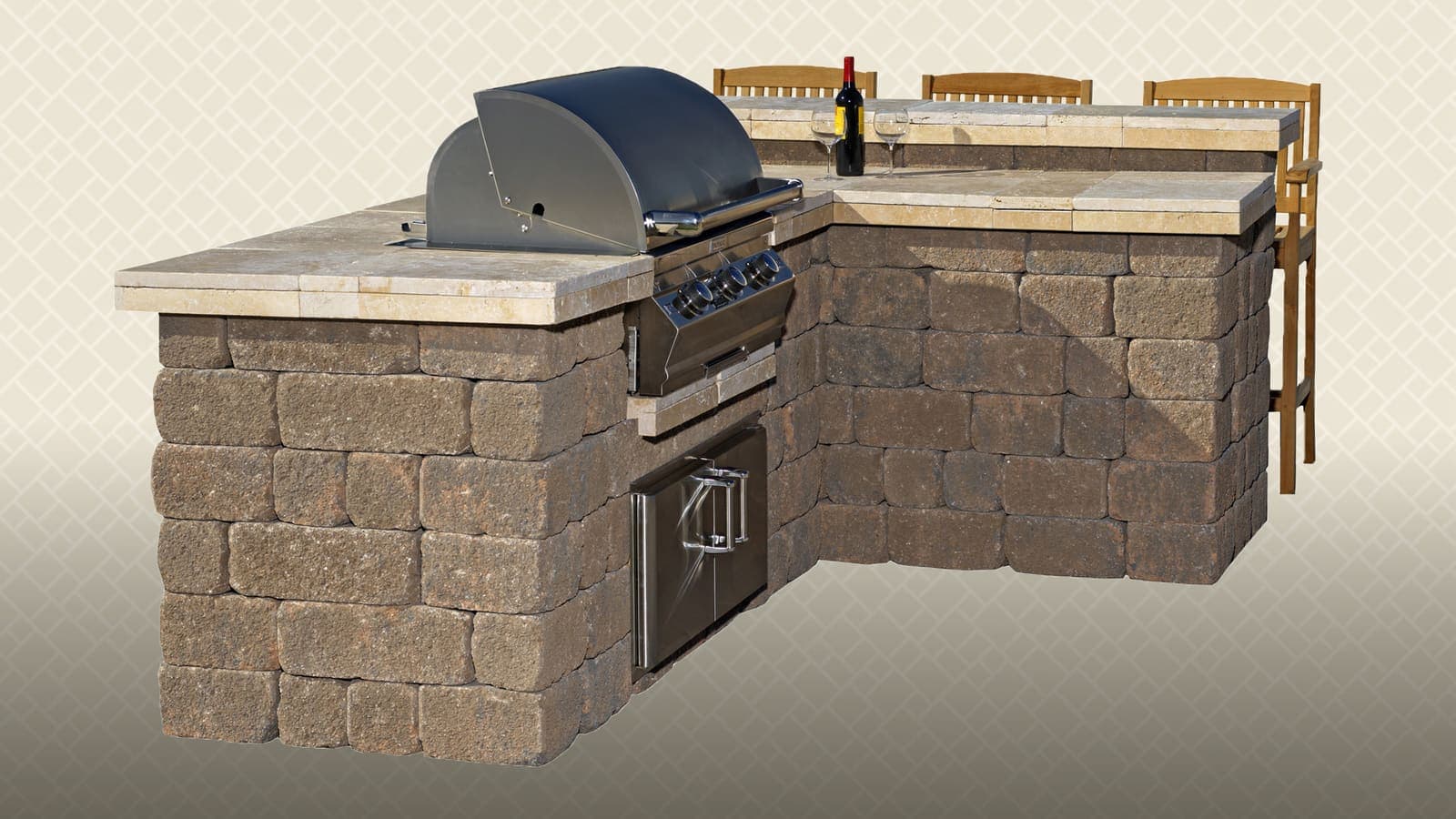 BBQs, Firepits & Tables Angelus pavers installed — project 8