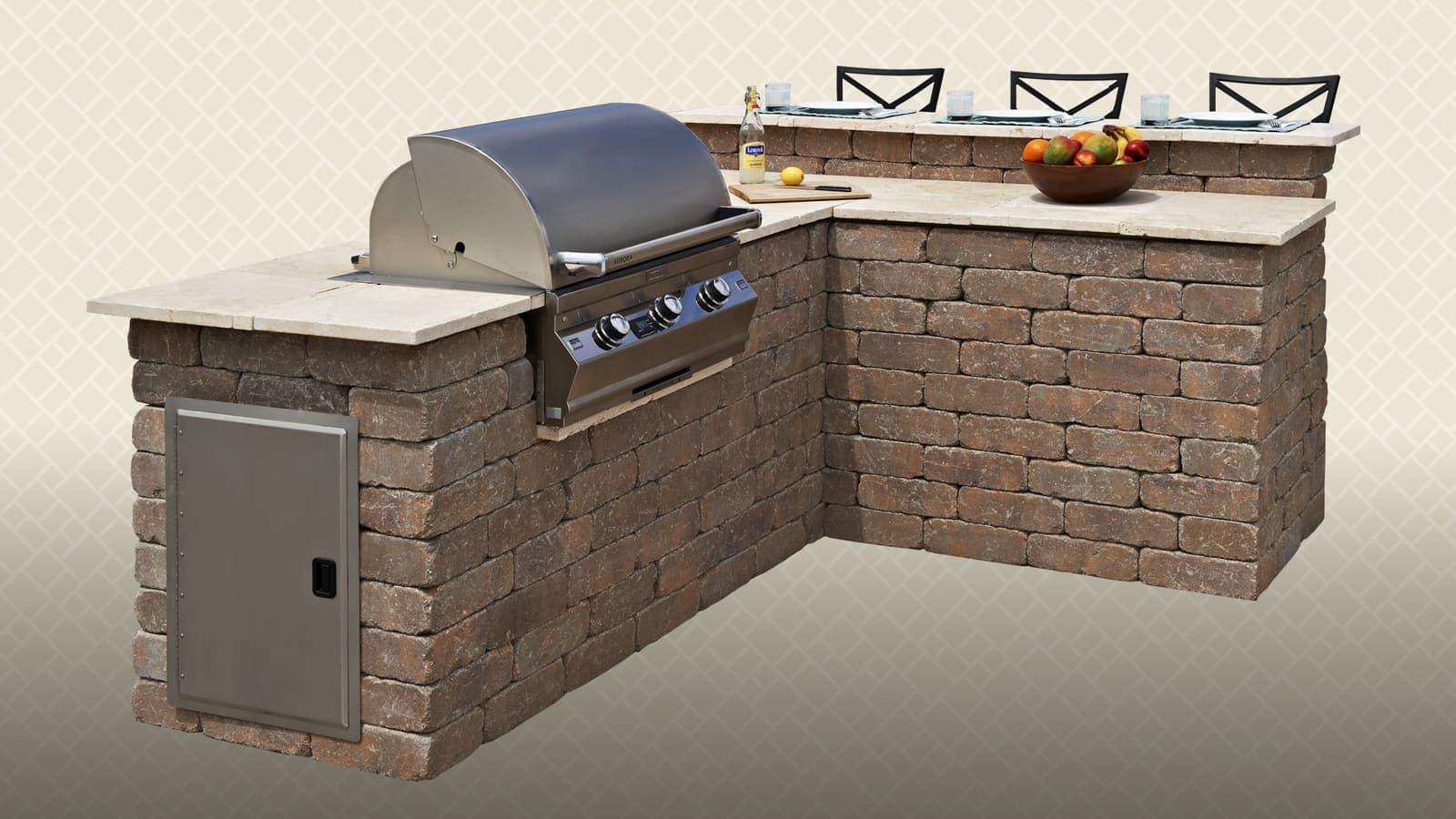 BBQs, Firepits & Tables Angelus pavers installed — project 10