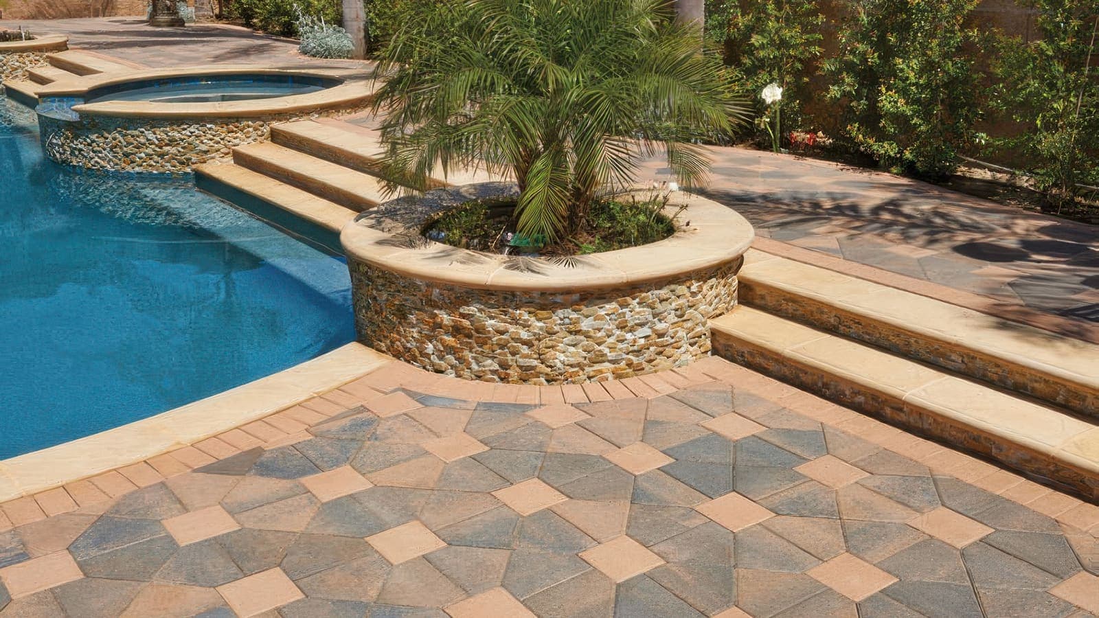 Bishops Hat Paving Stones Angelus pavers installed — project 5