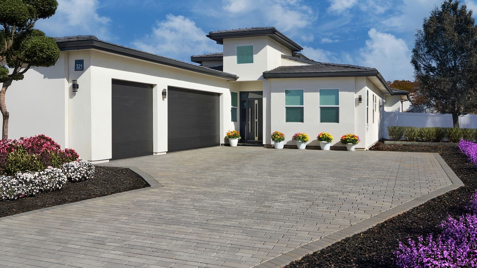 Permeable Aqualina Paving Stones Angelus pavers installed — project 2