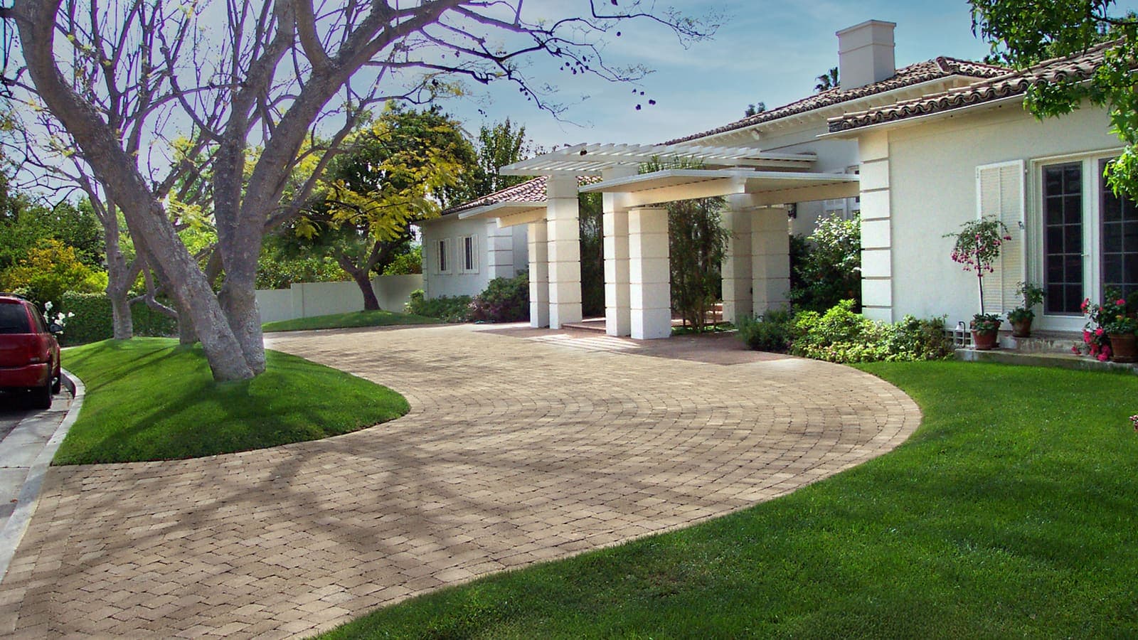 Quarry Cobble Paving Stones Angelus pavers installed — project 2
