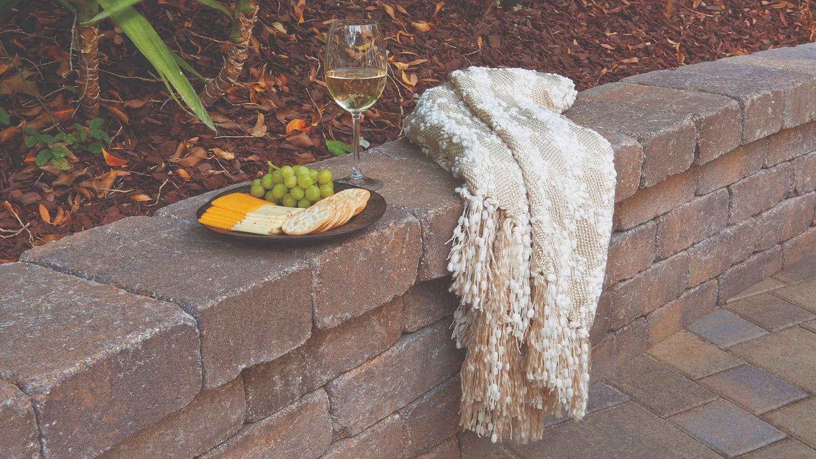 Rustic Wall Stone Angelus pavers installed — project 1