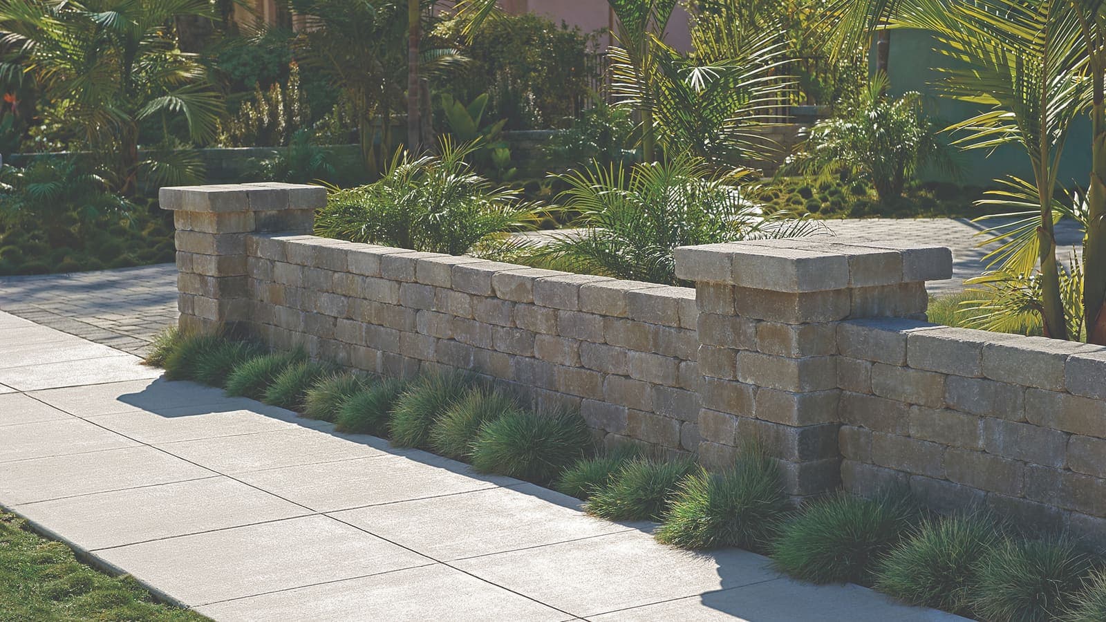 Rustic Wall Stone Angelus pavers installed — project 4