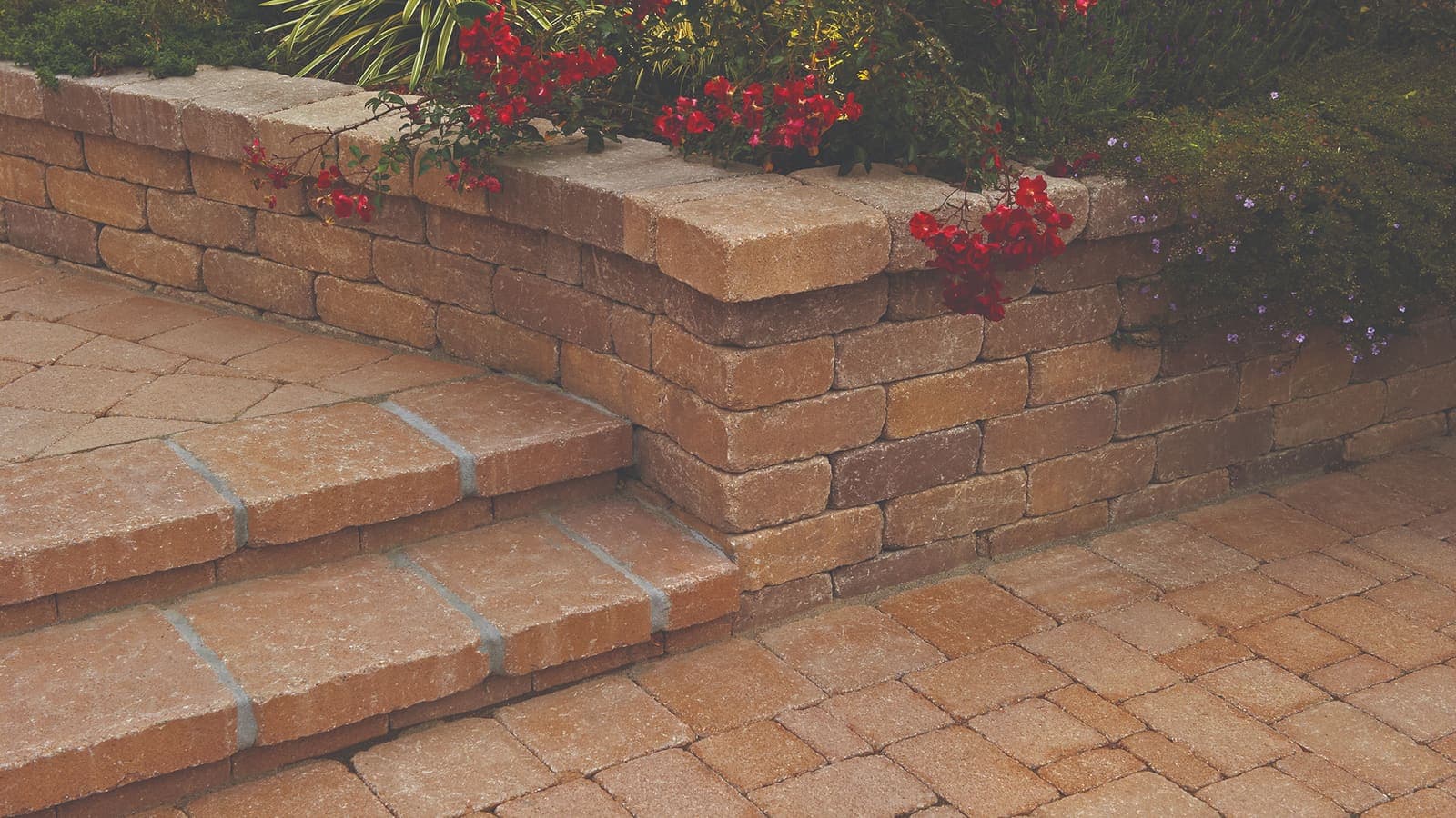 Rustic Wall Stone Angelus pavers installed — project 6