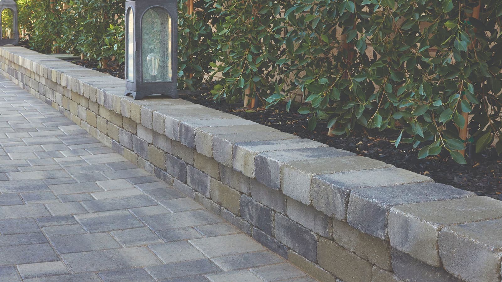 Rustic Wall Stone Angelus pavers installed — project 7