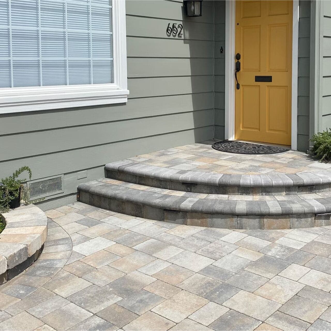 Antiqued Flat Top Belgard pavers installed — project 1