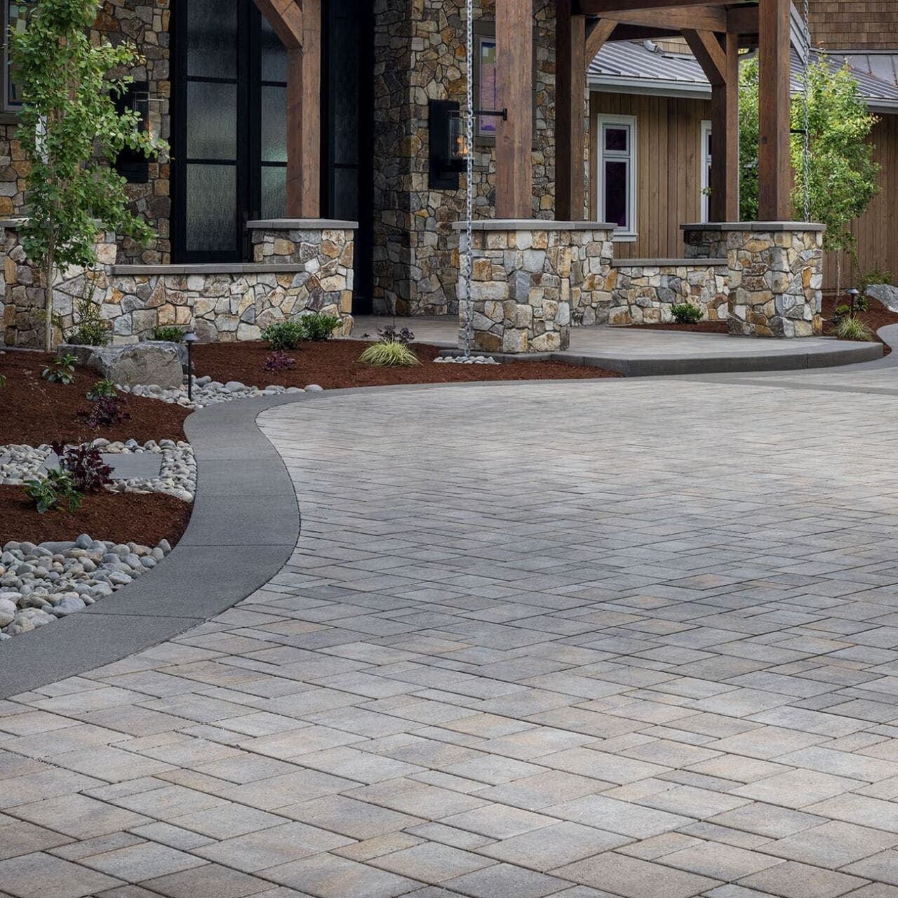 Aqua Dublin Belgard pavers installed — project 1