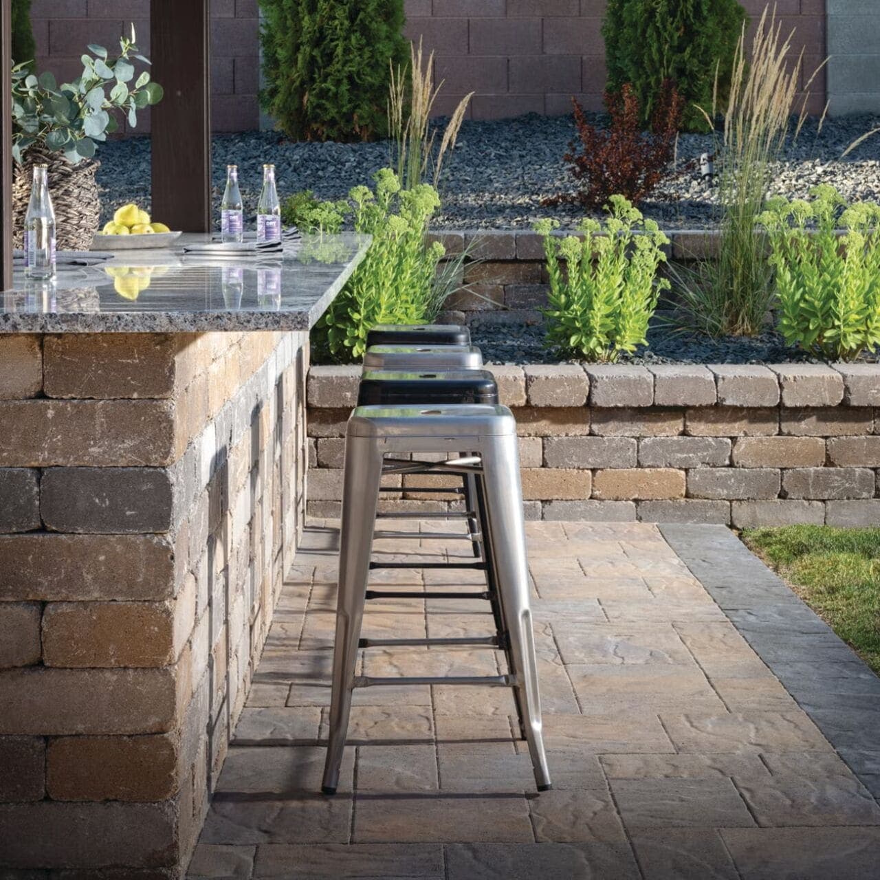 Avalon Slate Belgard pavers installed — project 6