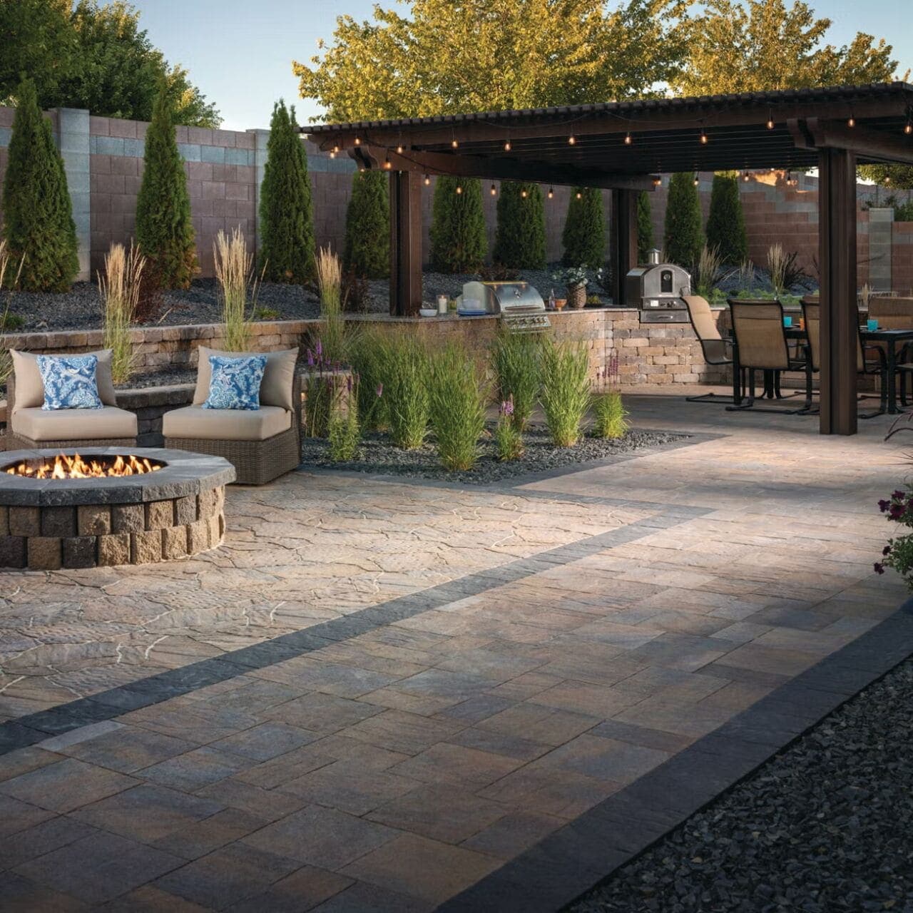 Avalon Slate Belgard pavers installed — project 7