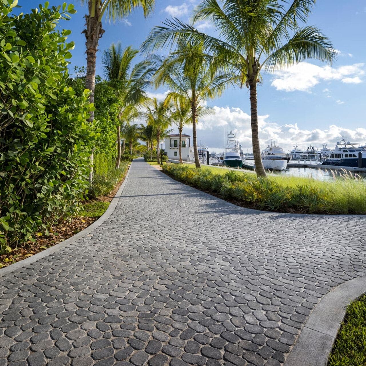 Belgian Cobble Belgard pavers installed — project 2