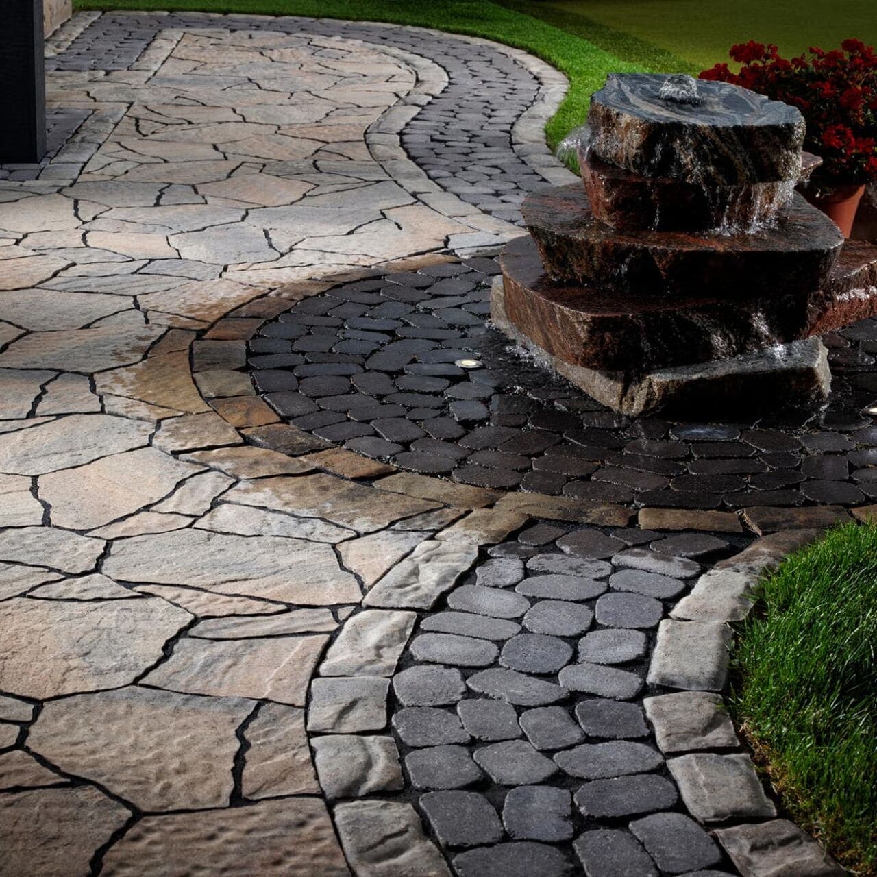 Belgian Cobble Belgard pavers installed — project 4