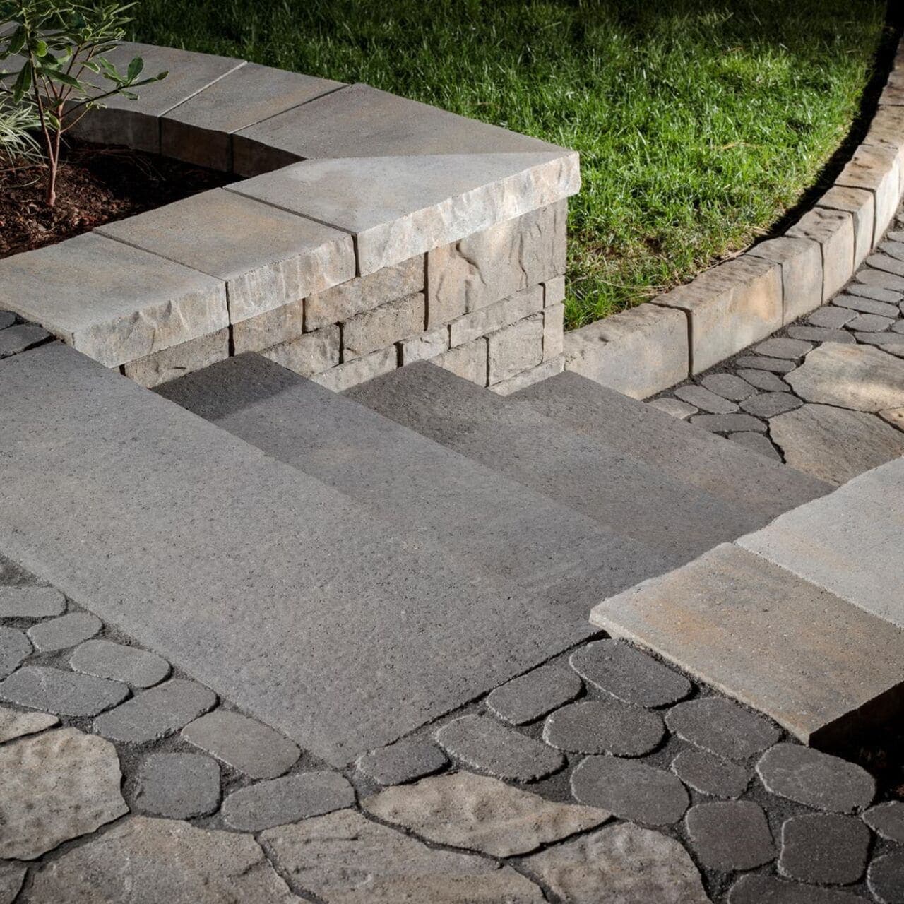 Belgian Cobble Belgard pavers installed — project 5