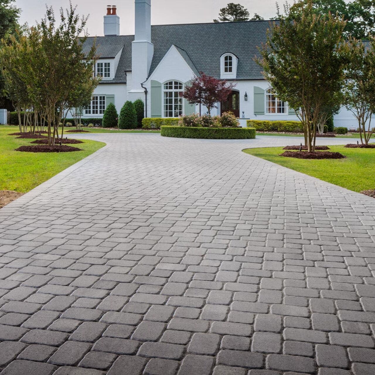 Cambridge Cobble Belgard pavers installed — project 1