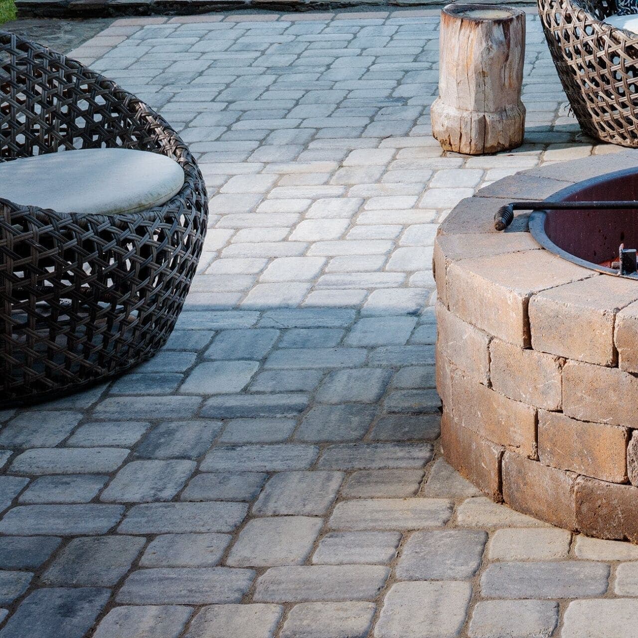 Cambridge Cobble Belgard pavers installed — project 2