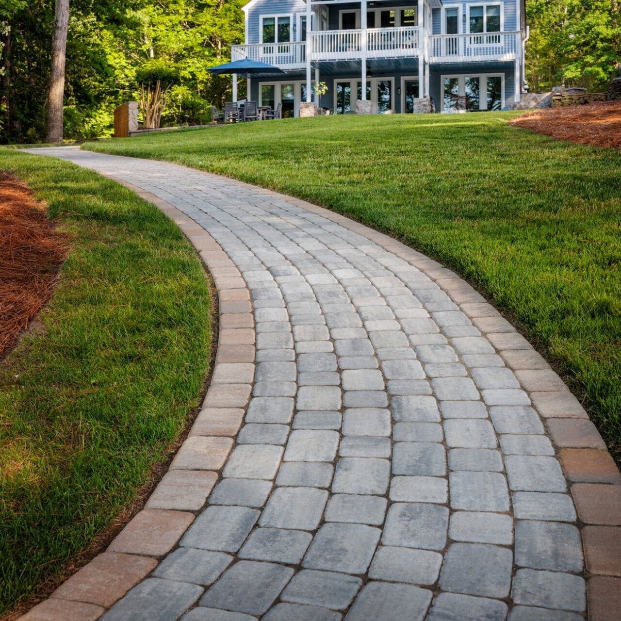 Cambridge Cobble Belgard pavers installed — project 4