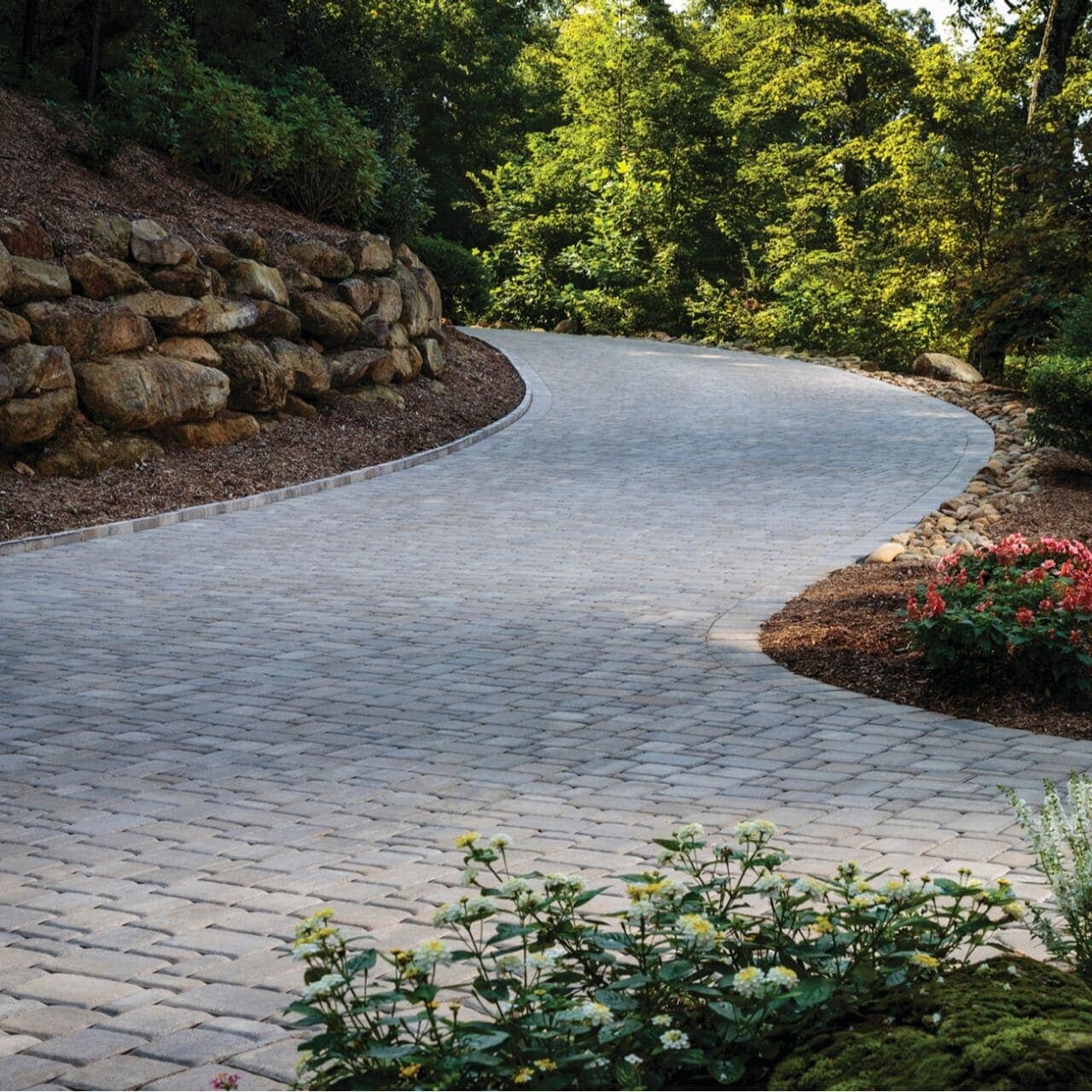 Cambridge Cobble Belgard pavers installed — project 7
