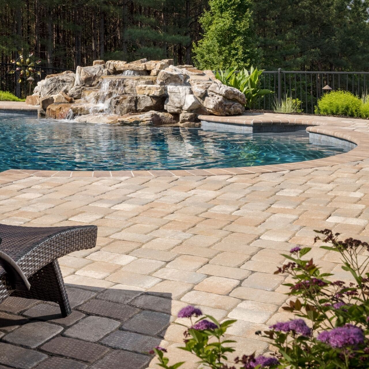 Cambridge Cobble Belgard pavers installed — project 10