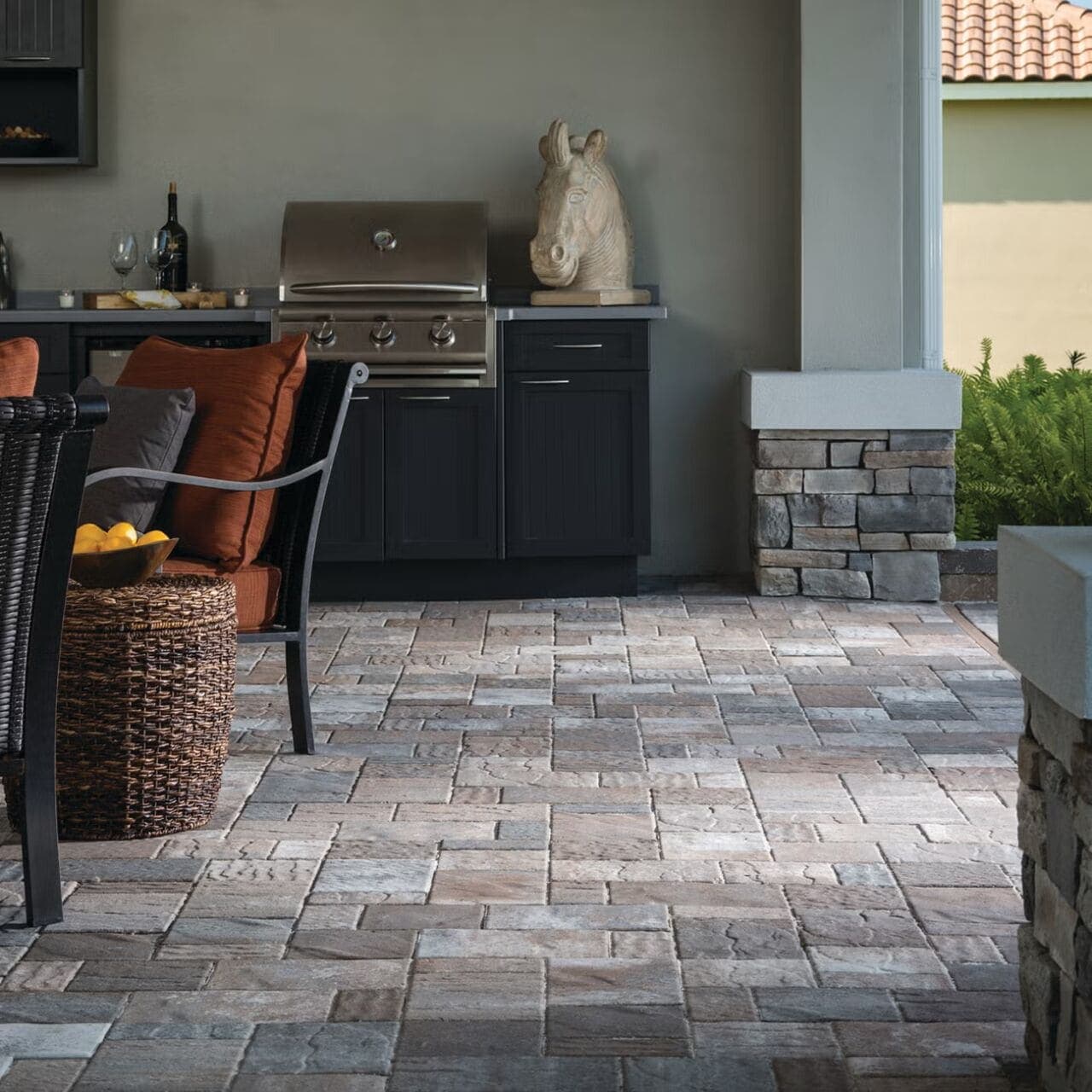 Catalina Slate Belgard pavers installed — project 7