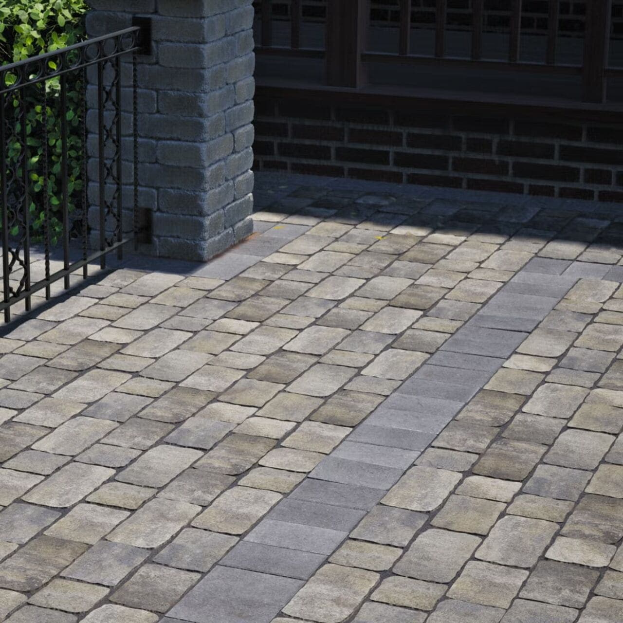 Charlestone Paver Belgard pavers installed — project 1