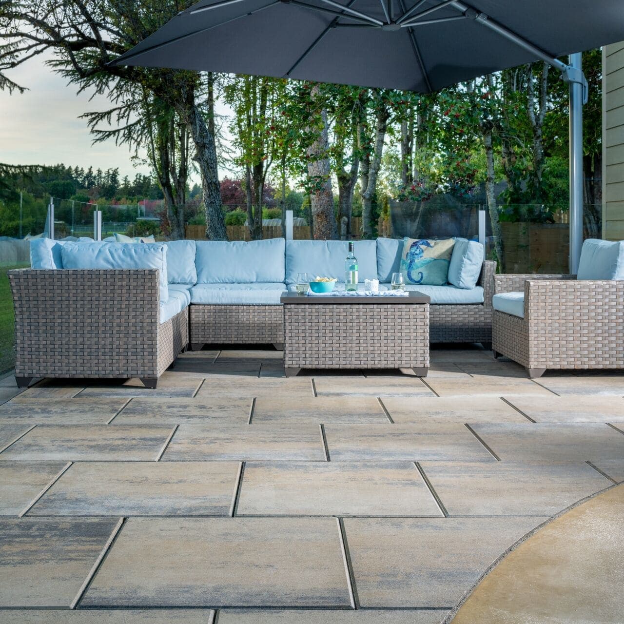 Cortez Slab Belgard pavers installed — project 1