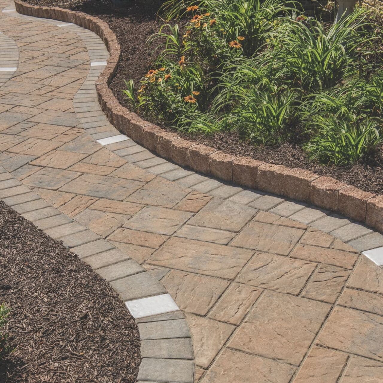 Curbstone Belgard pavers installed — project 1
