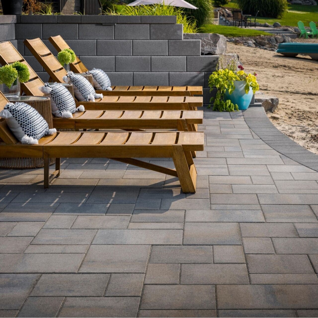 Dimensions Belgard pavers installed — project 1