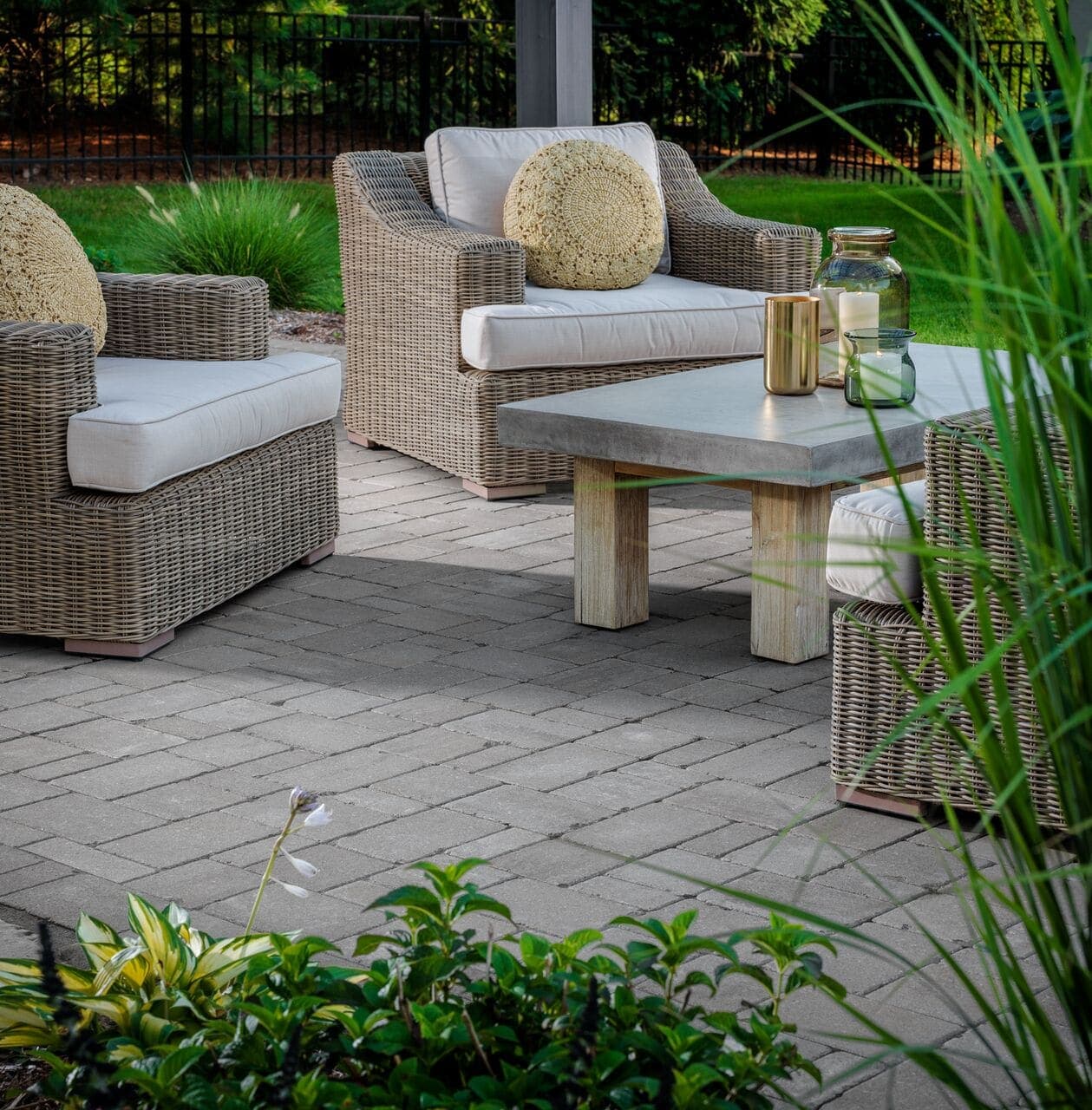 Dimensions Antiqued Belgard pavers installed — project 1