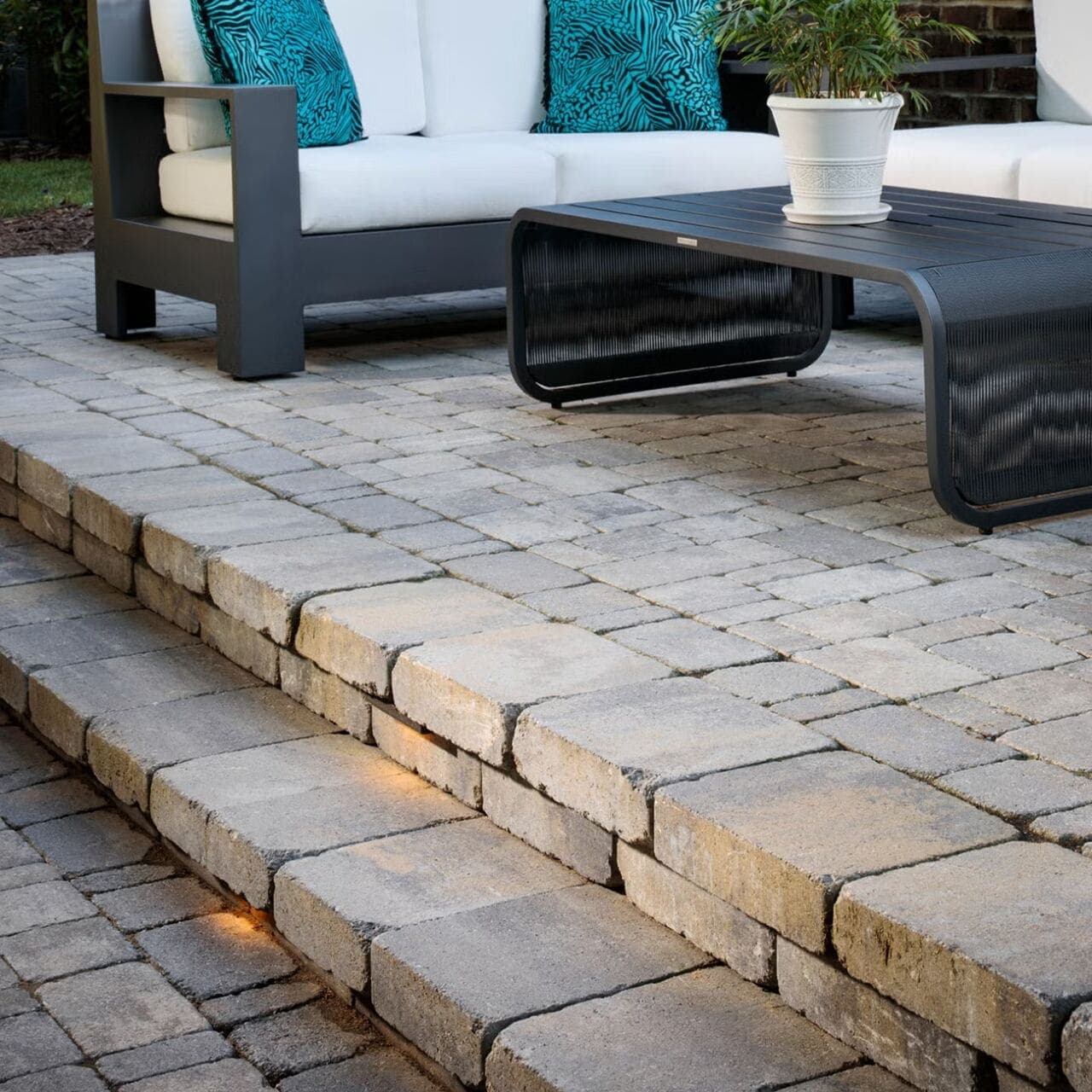 Dublin Cobble Paver Belgard pavers installed — project 1