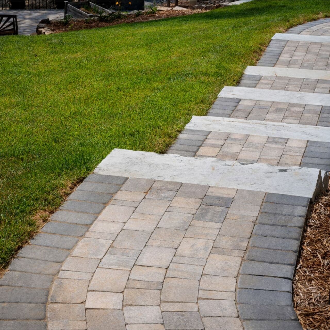 Dublin Cobble Paver Belgard pavers installed — project 2