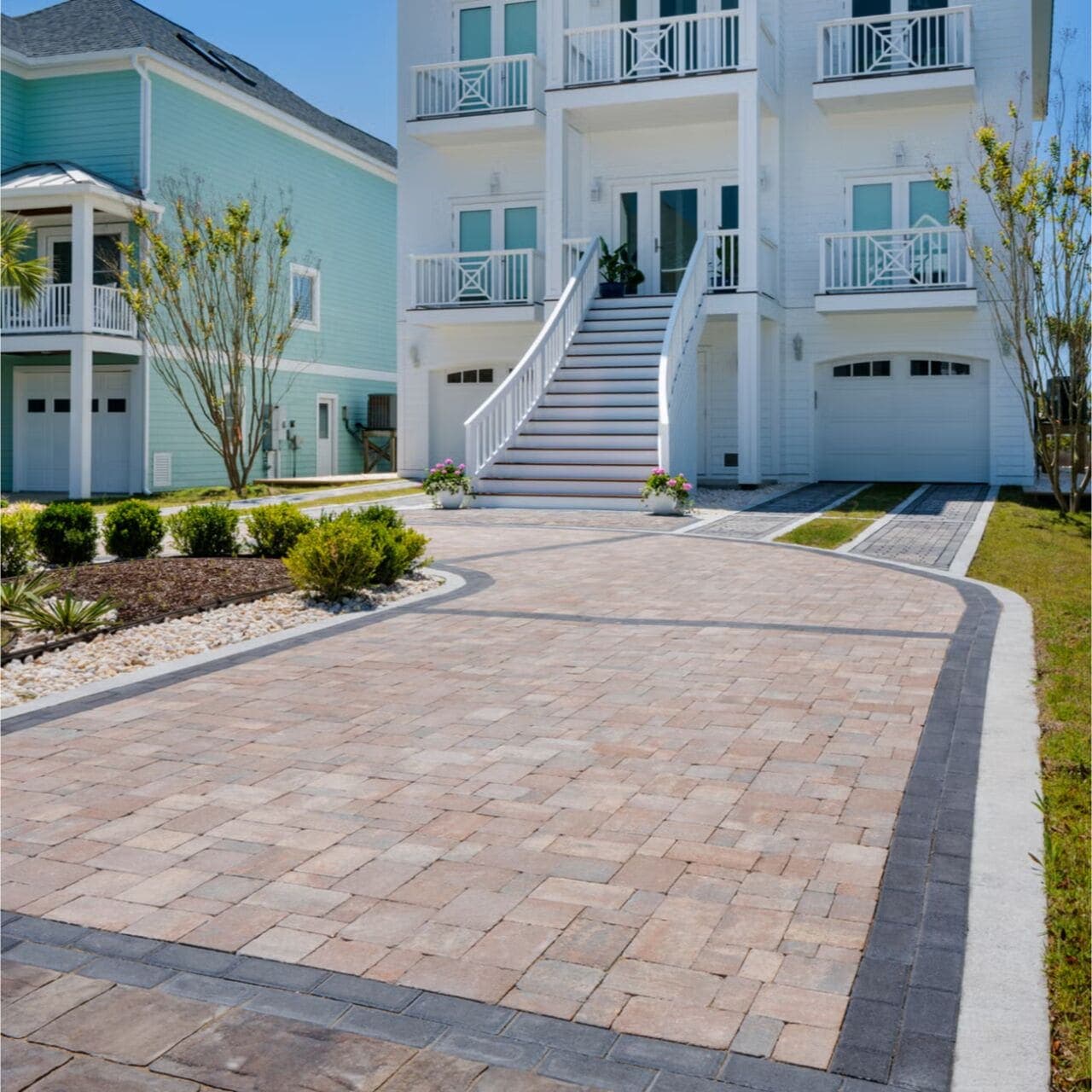 Dublin Cobble Paver Belgard pavers installed — project 3