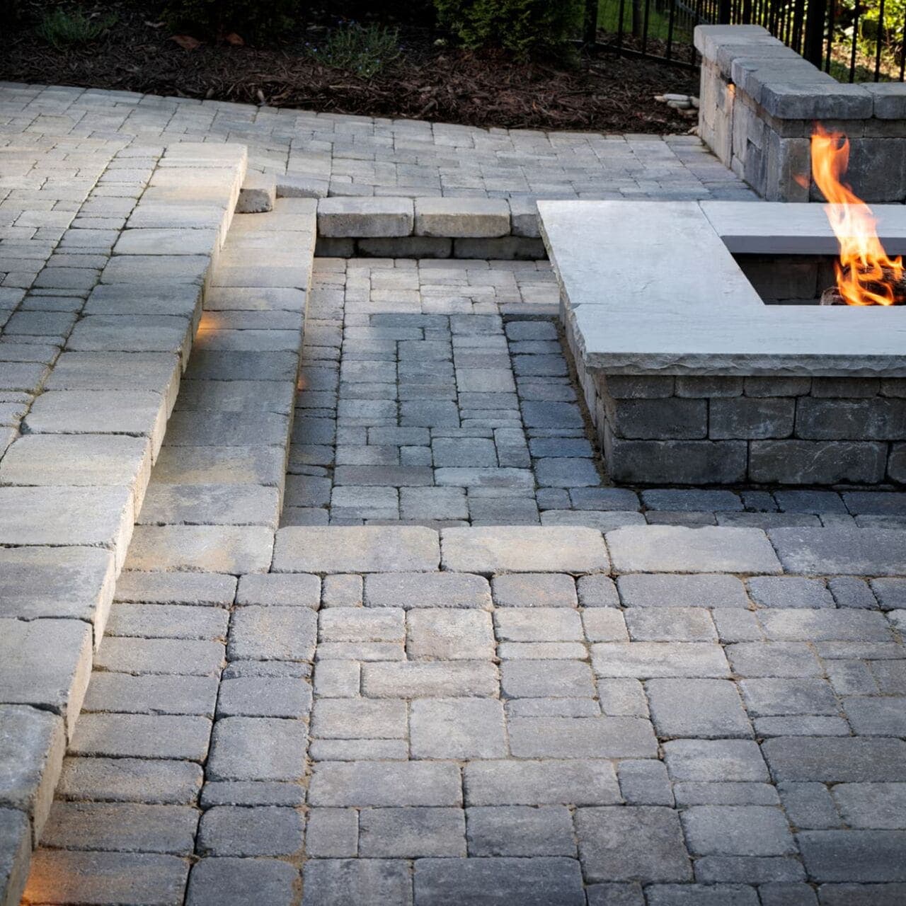 Dublin Cobble Paver Belgard pavers installed — project 4