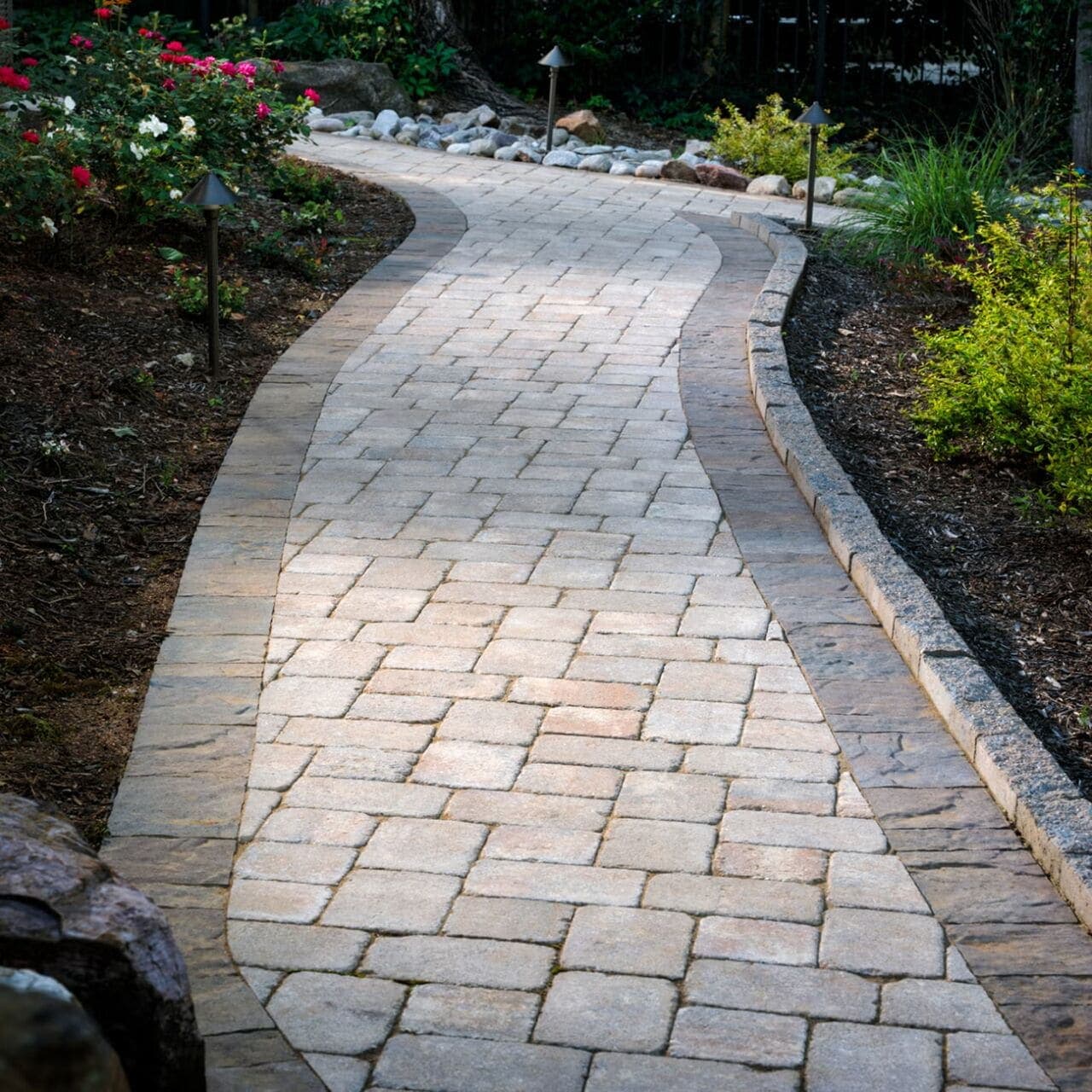 Dublin Cobble Paver Belgard pavers installed — project 5