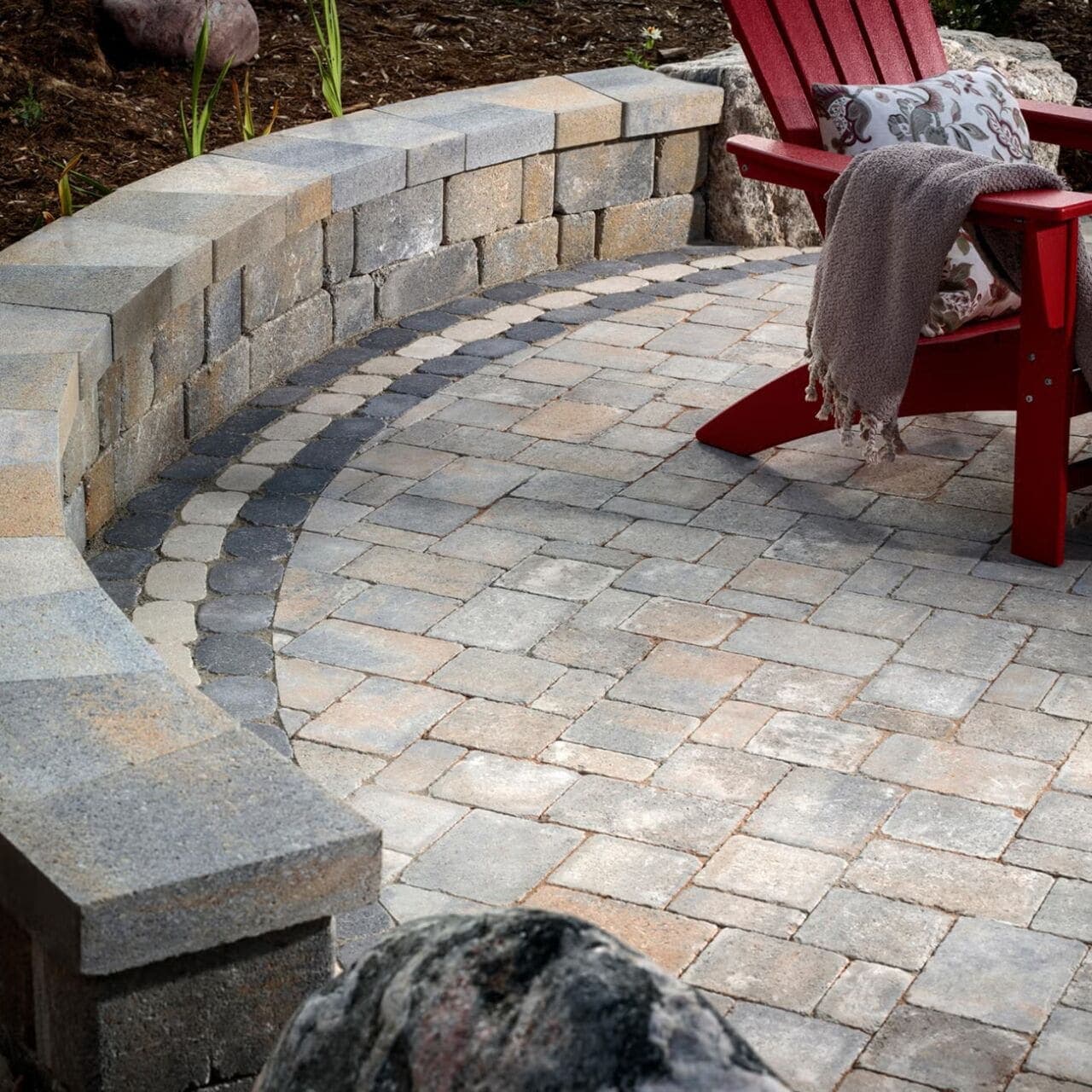 Dublin Cobble Paver Belgard pavers installed — project 7
