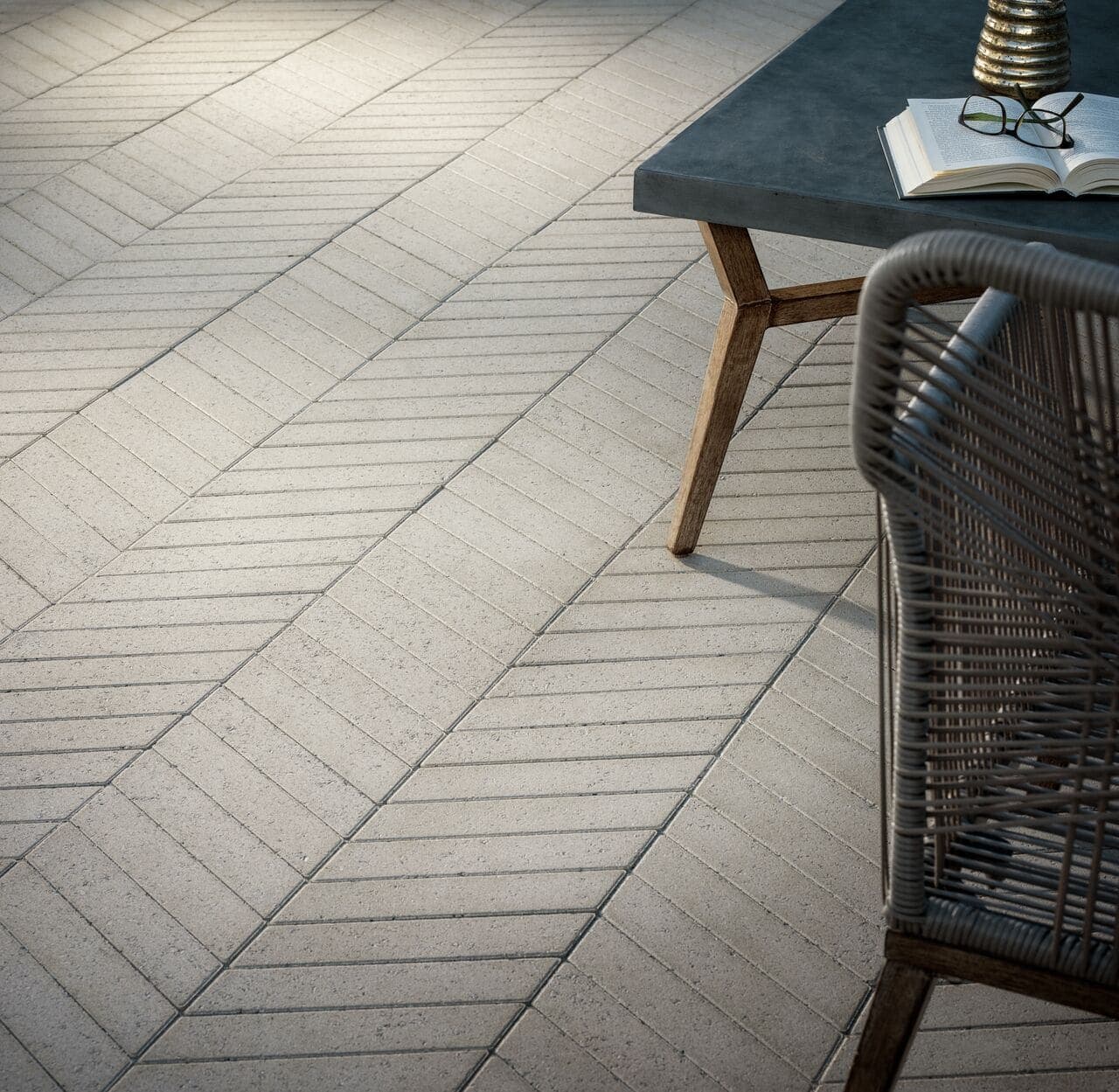 Geometric Shapes Belgard pavers installed — project 3