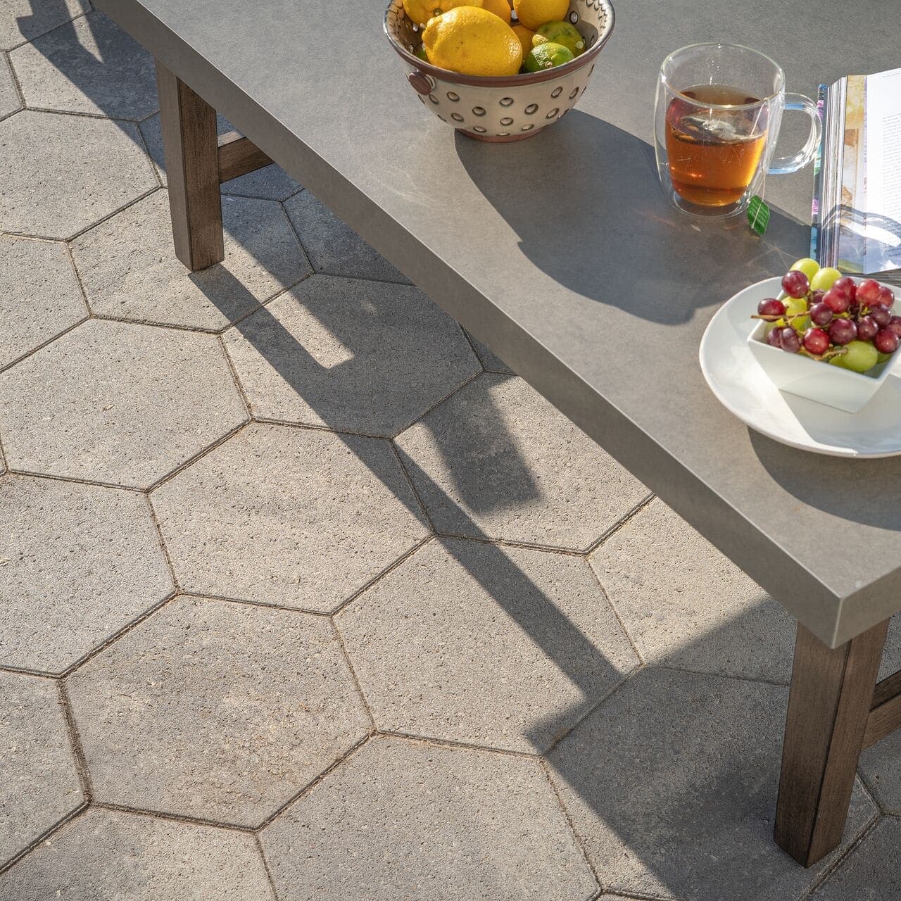 Geometric Shapes Belgard pavers installed — project 5