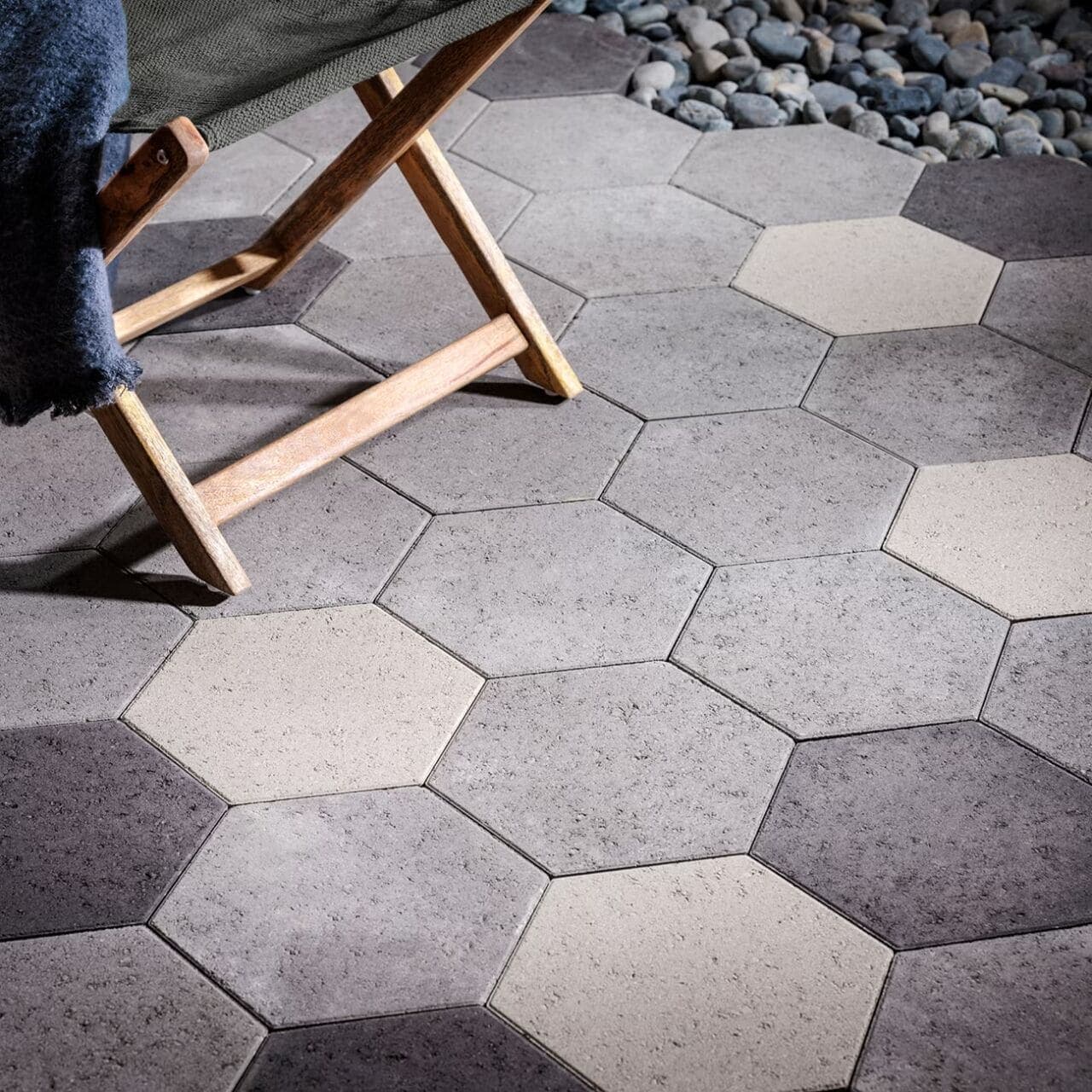 Hexagon Belgard pavers installed — project 1